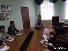              Совещание с заместителем управляющего Еленой Поляковой