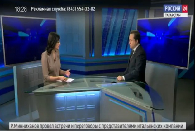 Эдуард Вафин дал интервью телеканалу «Россия 24»